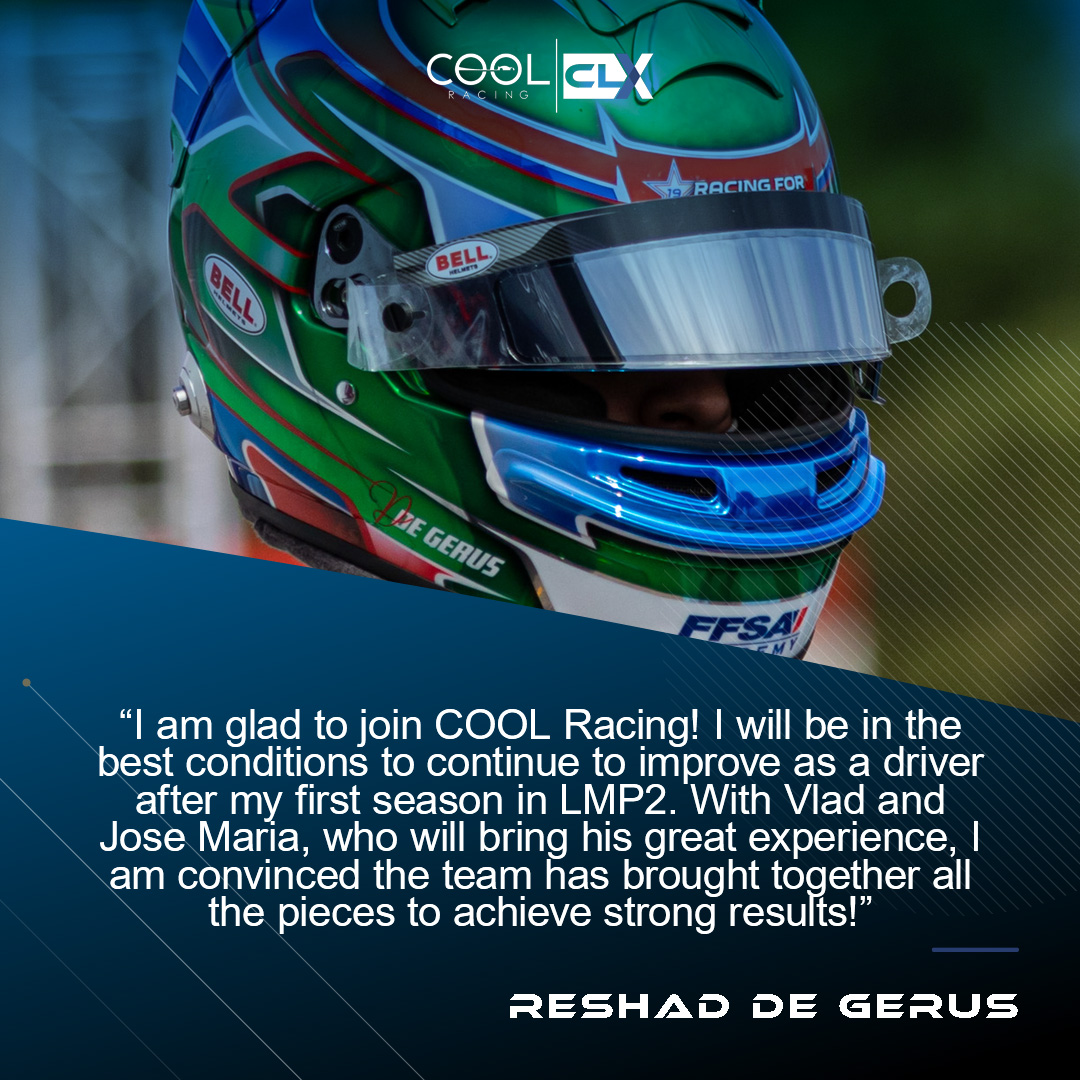 After racing in the French F4 (runner-up in 2019), Eurocup Formula and FIA F3, #ReshadDeGerus will make his second season in endurance at the wheel of the ORECA 07. Bienvenue dans l'équipe :-)