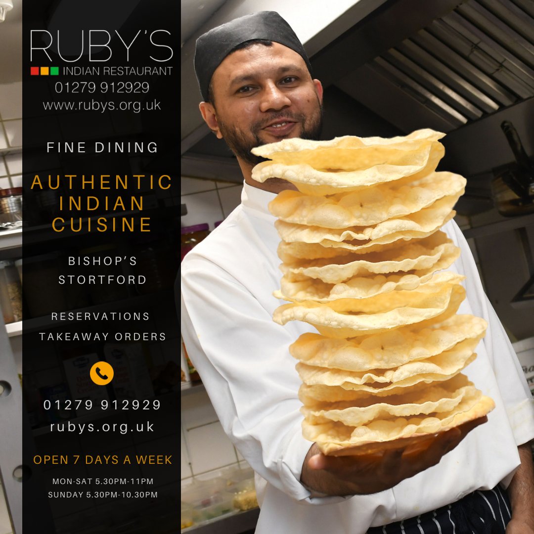 Ruby's Indian Restaurant & Takeaway on Twitter "Crispy Popadoms… with