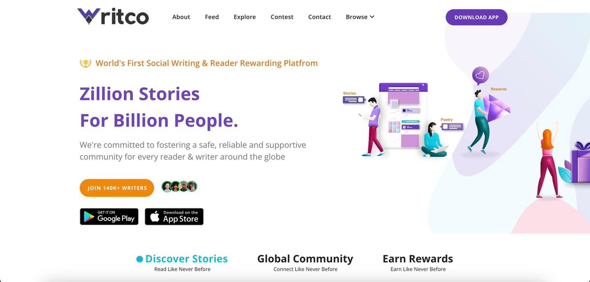 WritcoApp's tweet photo. I'm excited to announce that Writco's new website is Live 🥳
https://t.co/tGhzy8joYs
Along, with the new website, Writco is now also available as a web version of the entire app https://t.co/wCSGQuDgLp 

#Storytelling #Writco #WritcoApp #WritcoWeb #Writing #Reading https://t.co/VIPFxMOcKF