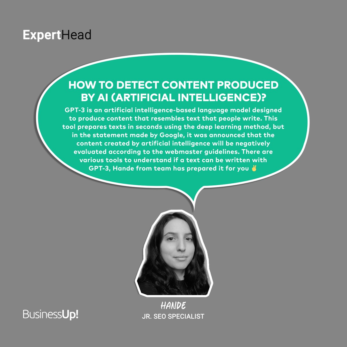 BusinessUp_en's tweet photo. How to Detect Content Produced by AI? 
#AI #ChatGPT 
 https://t.co/nL3lrSpshn https://t.co/yLWw4HGwgp