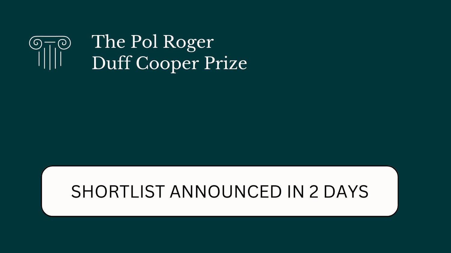 The Pol Roger Duff Cooper Prize (DuffCooperPrize) / Twitter