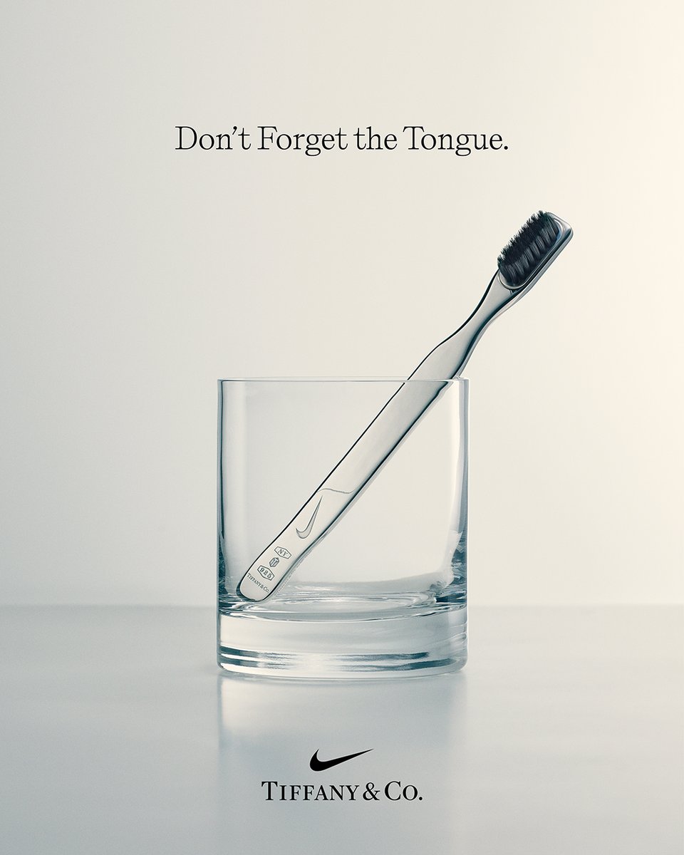 TiffanyAndCo's tweet photo. When they said “just do it,” we listened. Discover more: https://t.co/8FKzDD0r8Z #NikexTiffany #TiffanyAndCo https://t.co/wTAzAFOJqe