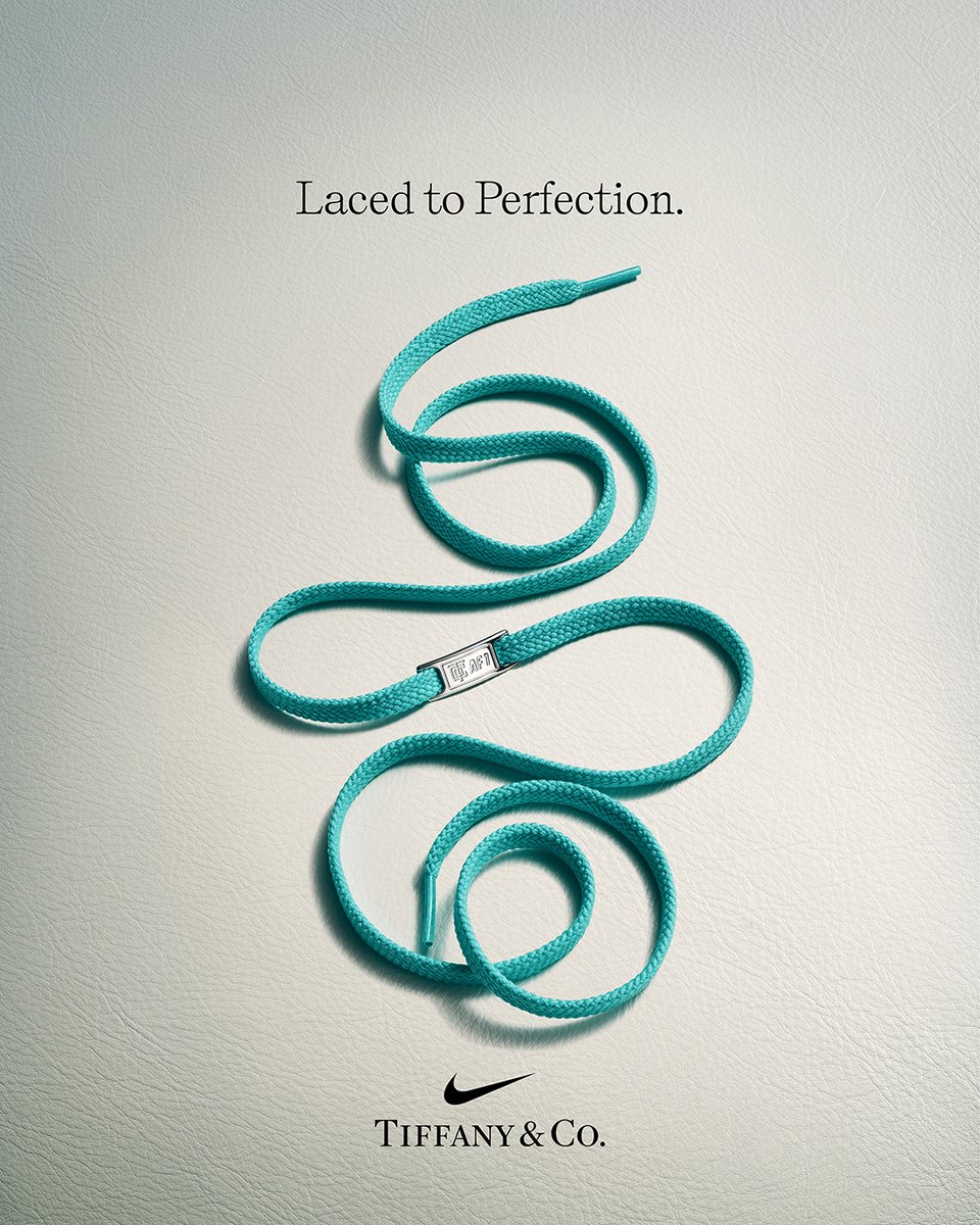 TiffanyAndCo's tweet photo. When they said “just do it,” we listened. Discover more: https://t.co/8FKzDD0r8Z #NikexTiffany #TiffanyAndCo https://t.co/wTAzAFOJqe