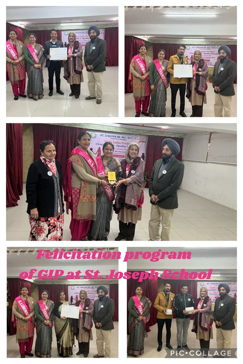 ghs53chd's tweet photo. Headmistress & Teachers @ghs53chd getting felicitated by the @ccpcrofficial for their contribution to #BPBB #GirlIndiaProject at St.joseph's Sr. Sec School Sector 44 . @ChdGovtSchools
@MinistryWCD https://t.co/yMZKkZgPgg