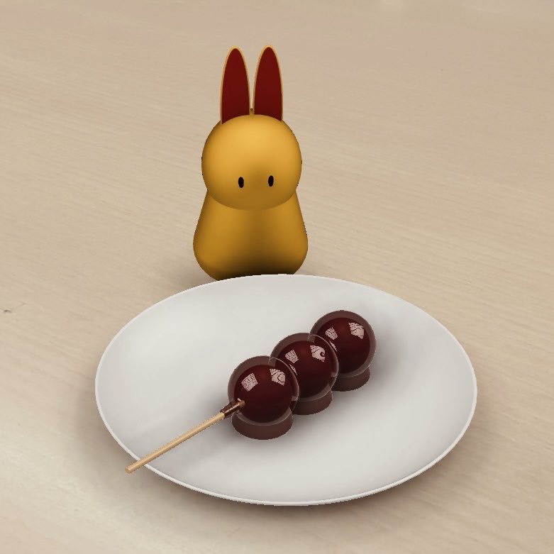 #キャドラボお正月2

自分はぶどう飴とうさぎさんの置き物を作りました！
フルーツ飴が好きで、初詣で行った神社に屋台があったので
ついつい買ってしまいました。
うさぎさんはおみくじの副産物でしたが、
可愛くて気に入ってしまったので机の上に飾ってます。