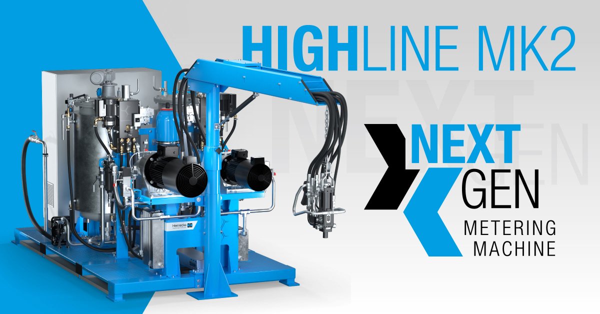 Our new #highpressure #metering machine of the Next-Generation-Lineups is now officially available starting this January: the HIGHLINE MK2! Learn more about its features and our new FOAMATIC system controls here: hennecke.com/en/news/cost-e… #polyurethane