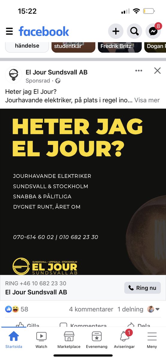 Det kom ett litet skratt