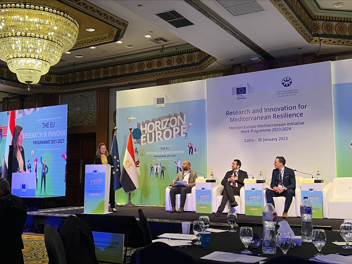SPARKorg's tweet photo. 🔴 Happening in #Cairo: Research and Innovation for the #Mediterranean Resilience: Launch of Mediterranean Initiative, #HorizonEurope WP 2023-2024, to discuss opportunities for cooperation in the Mediterranean Initiative! ✨ 

Organised by: @EU_Commission &amp; @UfMSecretariat https://t.co/o0VAPbROQP