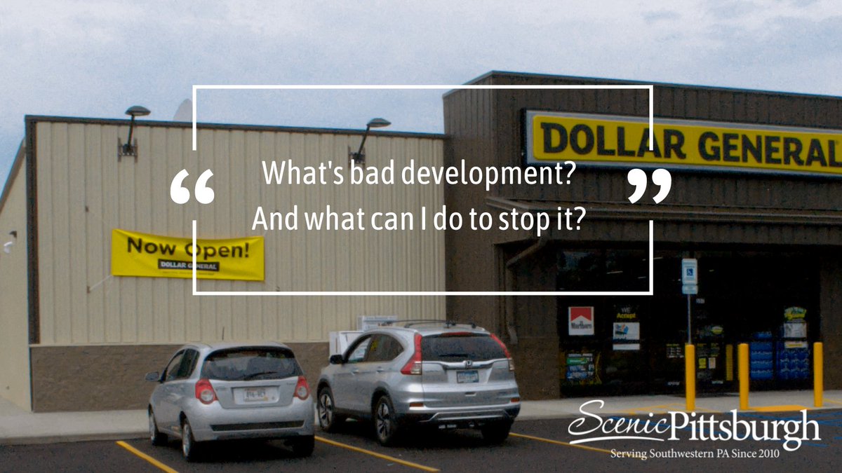 Are big companies building without regard to local context and community standards? That's bad development. We help communities who want to fight. Get in touch at scenicpittsburgh.org! #keepitscenic #keepitgreen #keepitunique #keepithistoric #zoning