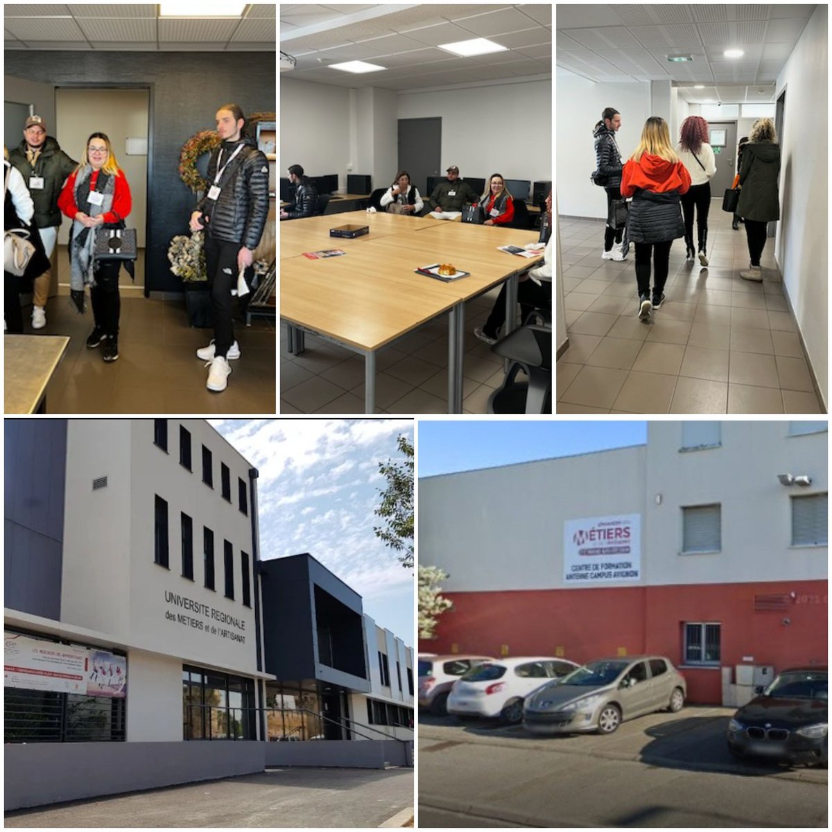 Merci à <a href="/Urma_Paca/">Université des Métiers et de l'Artisanat PACA</a>, #CFA d Avignon qui a ouvert les portes de ses 2 sites aux jeunes de @PoleEmploi84 en accompagnement #CEJ et #AIJ à découvrir les plateaux techniques et échanger sur le #contrat d #apprentissage 
@CMAR_PACA @ExpertisedAvenir #metiersdugout