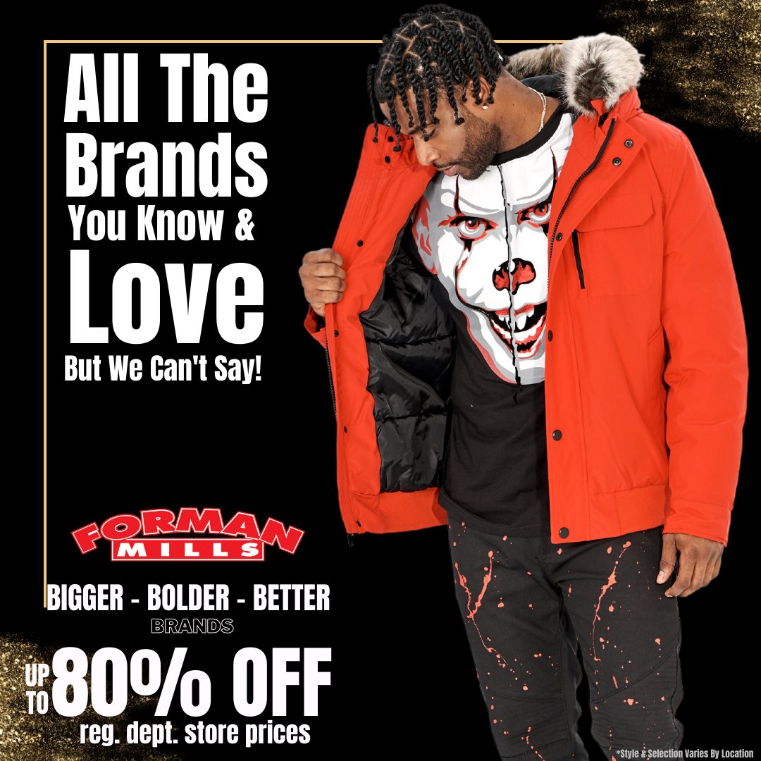 👀 Big BRANDS, Bold BRANDS, Better BRANDS! 
#brands #mensfashion #fashion #model #designerbrands #discountstore #influencer #style #trends #winterfashion #formanmills