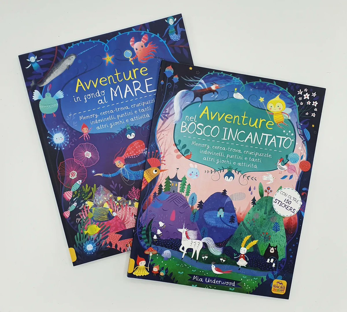 GMCbooks's tweet photo. Look at these beautiful #Italian #translated #editions of #TheSecretWoodlandActivityBook & #TheMagicalUnderwaterActivityBook by @MiaUnderwoodArt, from #GruppoMarco #MacroJunior. Originally published by #ButtonBooks. #ForeignEditions #ActivityBooks #MiaUnderwood https://t.co/yUiCU9z80i