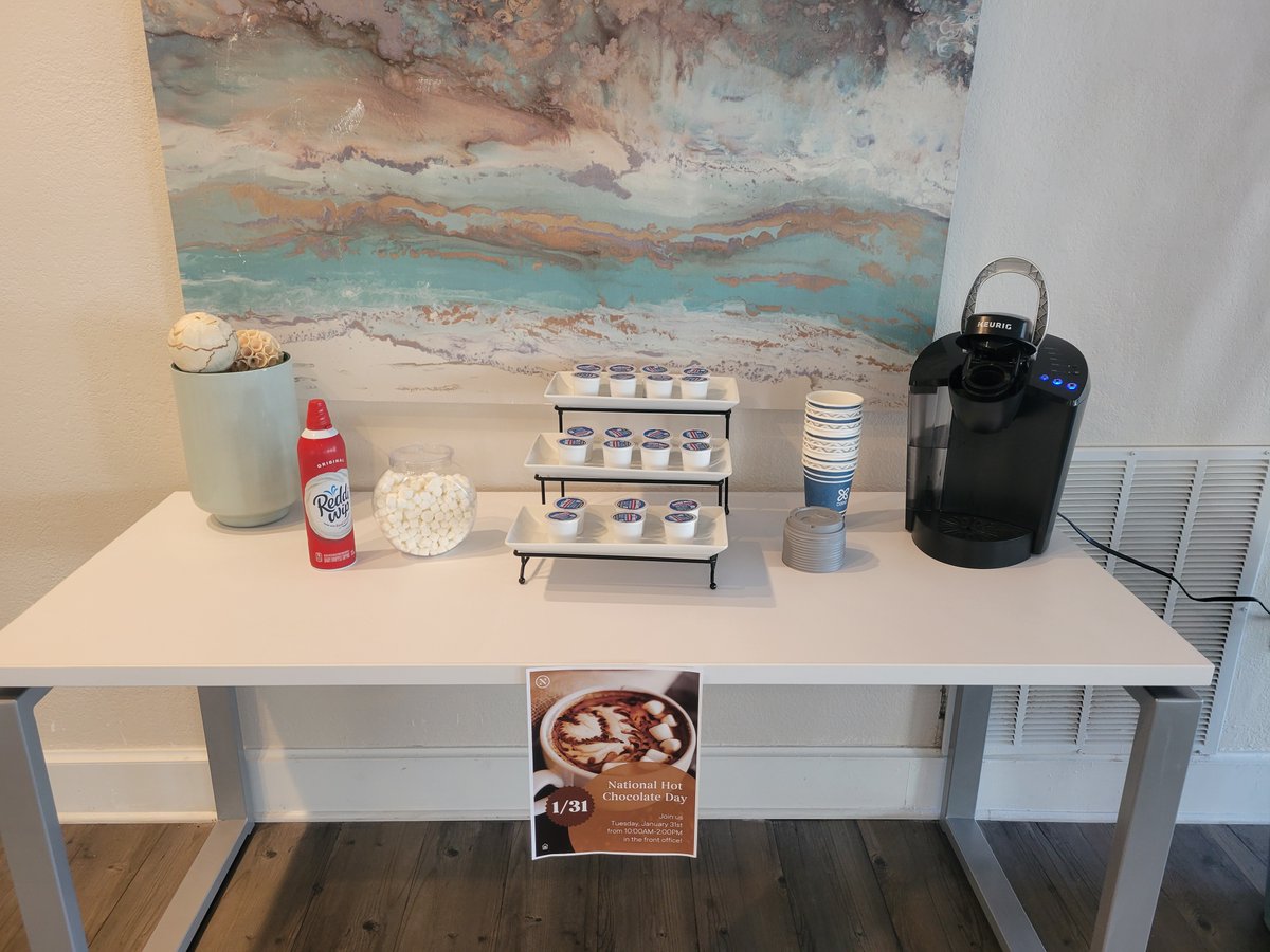 We are ready to celebrate National Hot Chocolate Day with you!

#WeLoveOurResidents #Winter #HotChocolate #Community #ResidentEvents #NationalHotChocolateDay #LoveWhereYouLive #Melbourne #MelbourneApartments