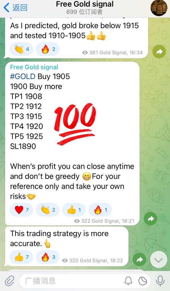 GoldAnalyst3's tweet photo. #Gold  #XAUUSD
Accurate trading signals,professional market analysis, perfect profit👏👏👏What are you hesitating about? Join my telegraph team and start your happy trading journey. Channel Link：https://t.co/TOHbmfSNI0 https://t.co/e0F3Z8Zx4E