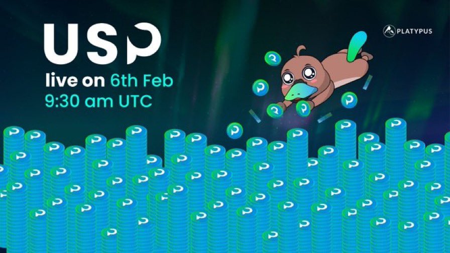 Bekleyiş sonunda bitti! 🎉 

$USP 6 Şubat 12:00 TSİ'de hayata geçiyor! 📅

Takvimlerinizi işaretleyin ve #stableswap ve #stablecoin birleşimini deneyimlemeye hazırlanın. 🔥

Sermaye verimliliği yeni bir  seviyesi başlıyor ⚡️!

$PTP #AVAX #Avalanche