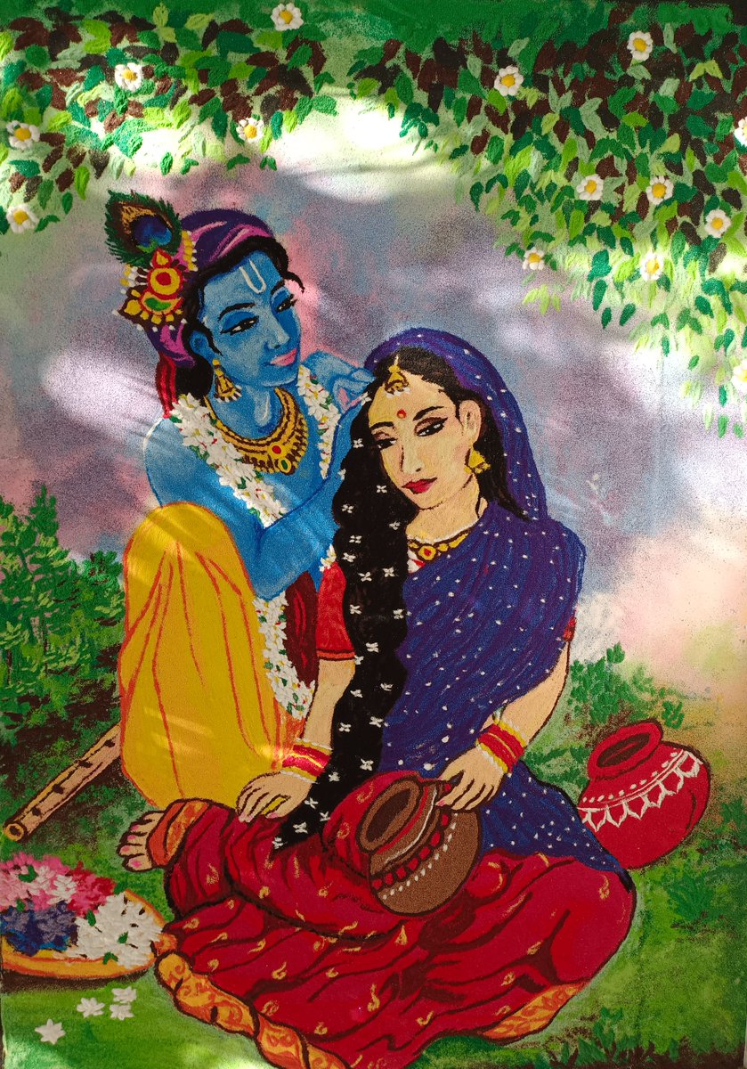So, finally decided to submit “Radha Krishna”, a rangoli, for the 
“Women in Need” event at 'Dream On, Dream Big' Exhibition in Dubai✨

Many thanks to @techbubble & @NftyDreams for this opportunity💚

#DreamOnDubai #WomenInNeed