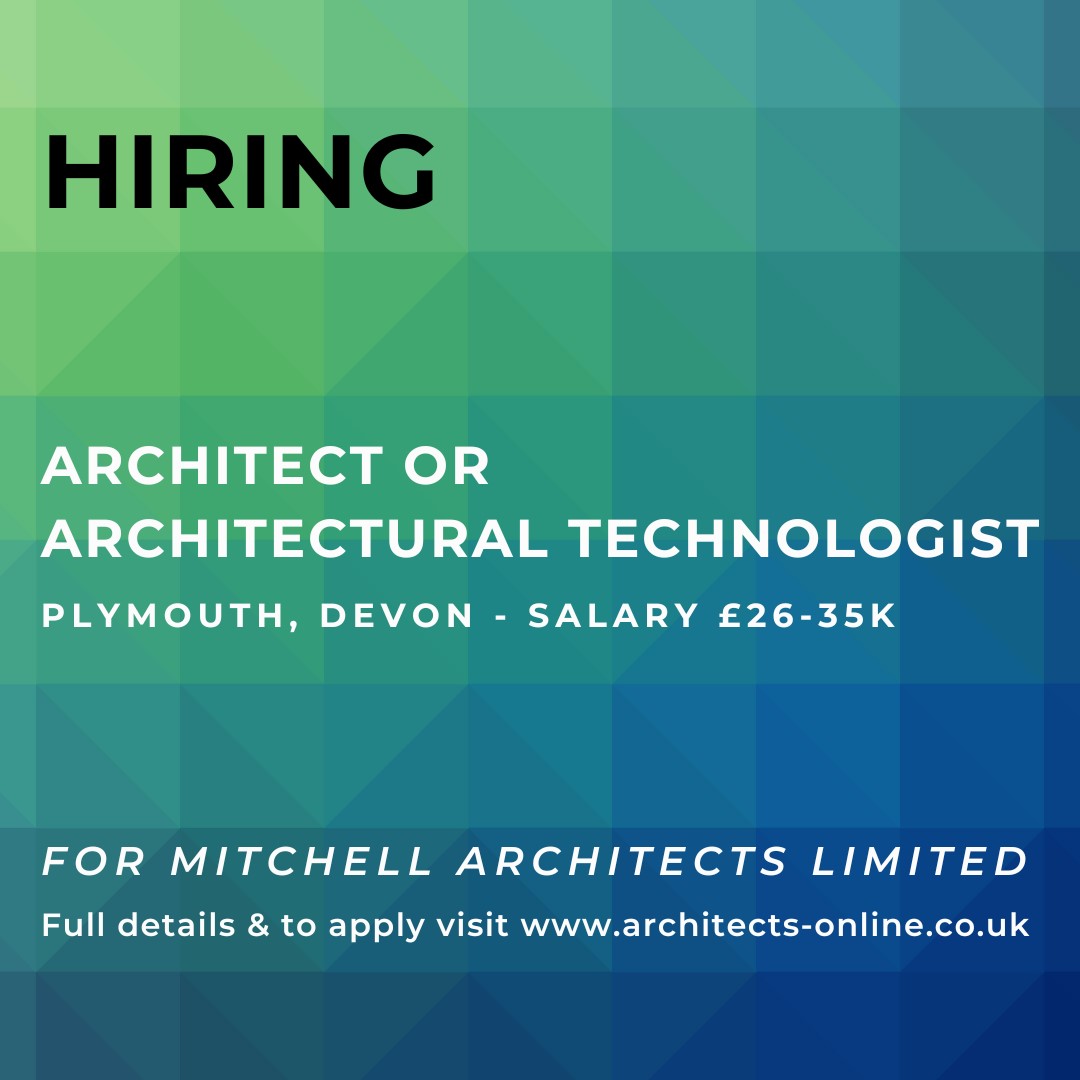 Architects Online (@archsonline) on Twitter photo Full details and to apply please visit our website architects-online.co.uk/jobs/architect… for <a href="/MitchellArch/">Mitchell Architects</a>
#architect #architecturaldesign #Recruiting #hiring #nowhiring #architecturaljobs #technologist #hiringnow #latestjobs #architecture #jobalert #plymouth #devon Full details and to apply please visit our website architects-online.co.uk/jobs/architect… for <a href="/MitchellArch/">Mitchell Architects</a>
#architect #architecturaldesign #Recruiting #hiring #nowhiring #architecturaljobs #technologist #hiringnow #latestjobs #architecture #jobalert #plymouth #devon