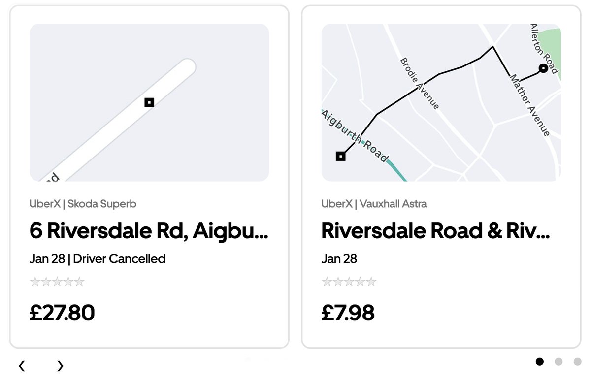 LondonTommy66's tweet photo. #UberUK Uber being so unhelpful They've reluctantly credited me £27.80 for a ride they insist I failed to complete from a postcode 2.5 miles away from where I was, for a 1.6mile journey I made 20 mins earlier for £7.98. Used Uber just once in 2022 & deserve a cash refund, imv. https://t.co/HUSBtKEZP1