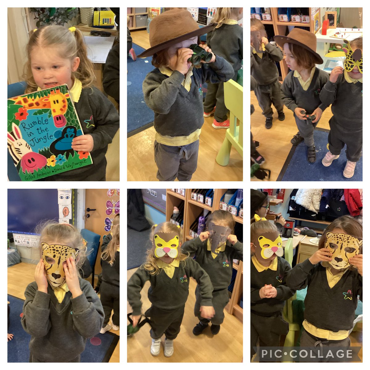 Nursery1TSP's tweet image. Today, continuing with our ‘Jungle’ theme, we read a story called ‘Rumble in the jungle’. The children then re-told the story in our jungle themed home corner! #NationalStorytellingWeek  #TSPEnglish #TSPReading 🐘🦍🐅🐆🦓🦒🦏🦧