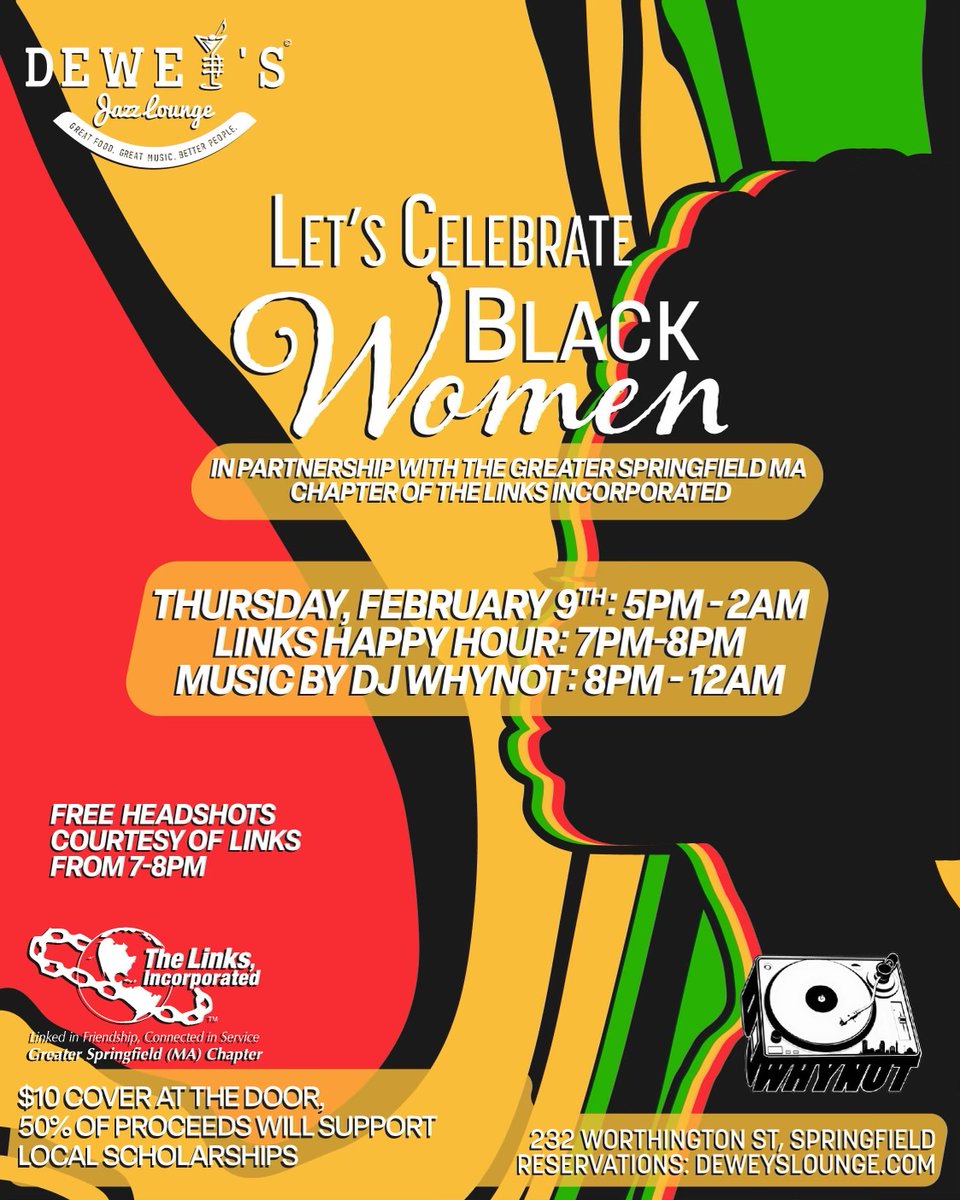 Deweys413's tweet photo. We’re celebrating Black history and culture all 👏 month 👏 long by hosting a special event every Thursday in February.

There will be a $10 cover at the door, or you can buy a $20 month-long pass for entry into all 4 events: https://t.co/9Neg9yDzaQ https://t.co/BYpXSnTB7M