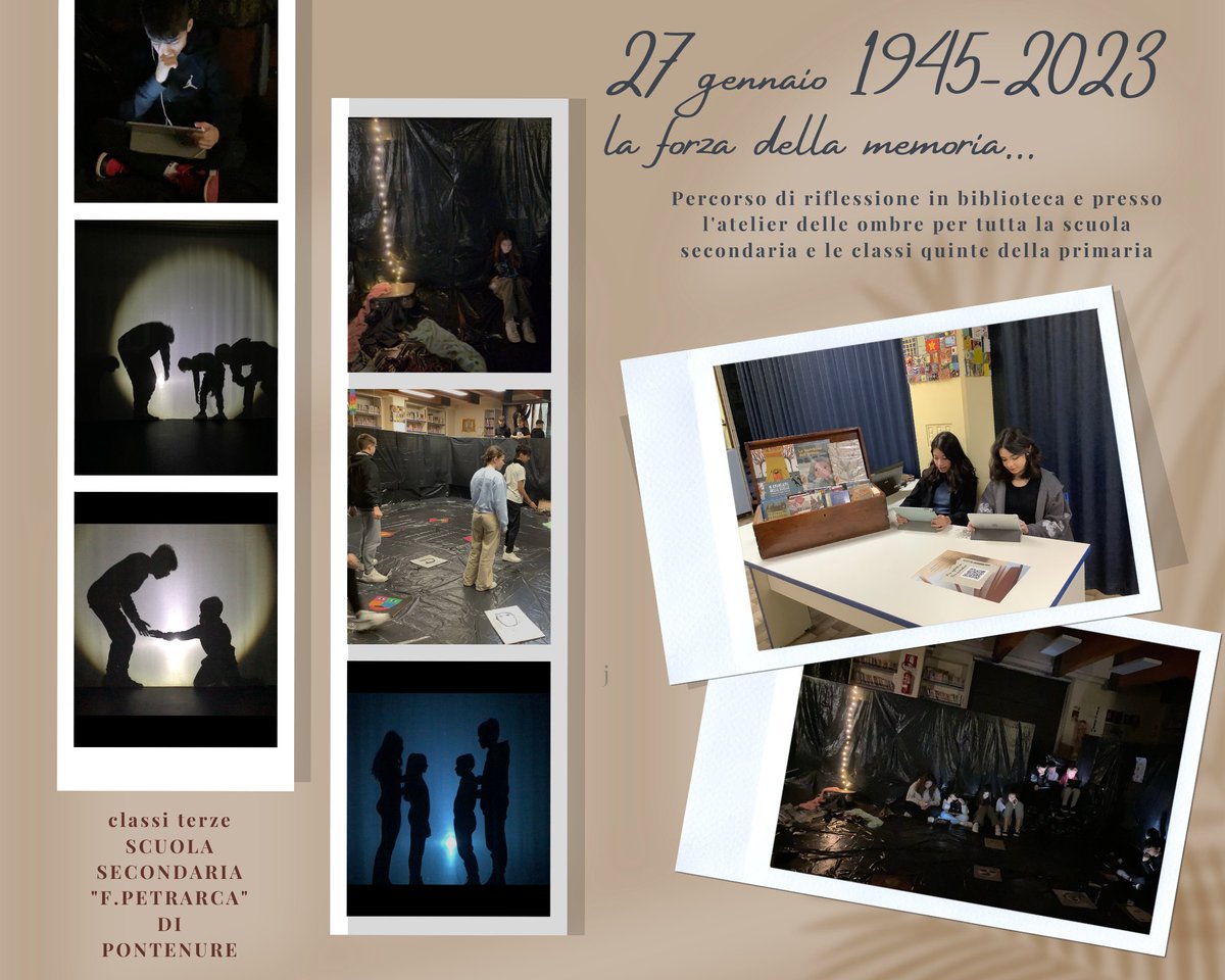 Un intenso percorso di riflessione in #biblioteca preparato dalle classi terze della secondaria di Pontenure #iccadeoponte in occasione della #giornatadellamemoria istitutocomprensivocadeo.edu.it/la-didattica/a…