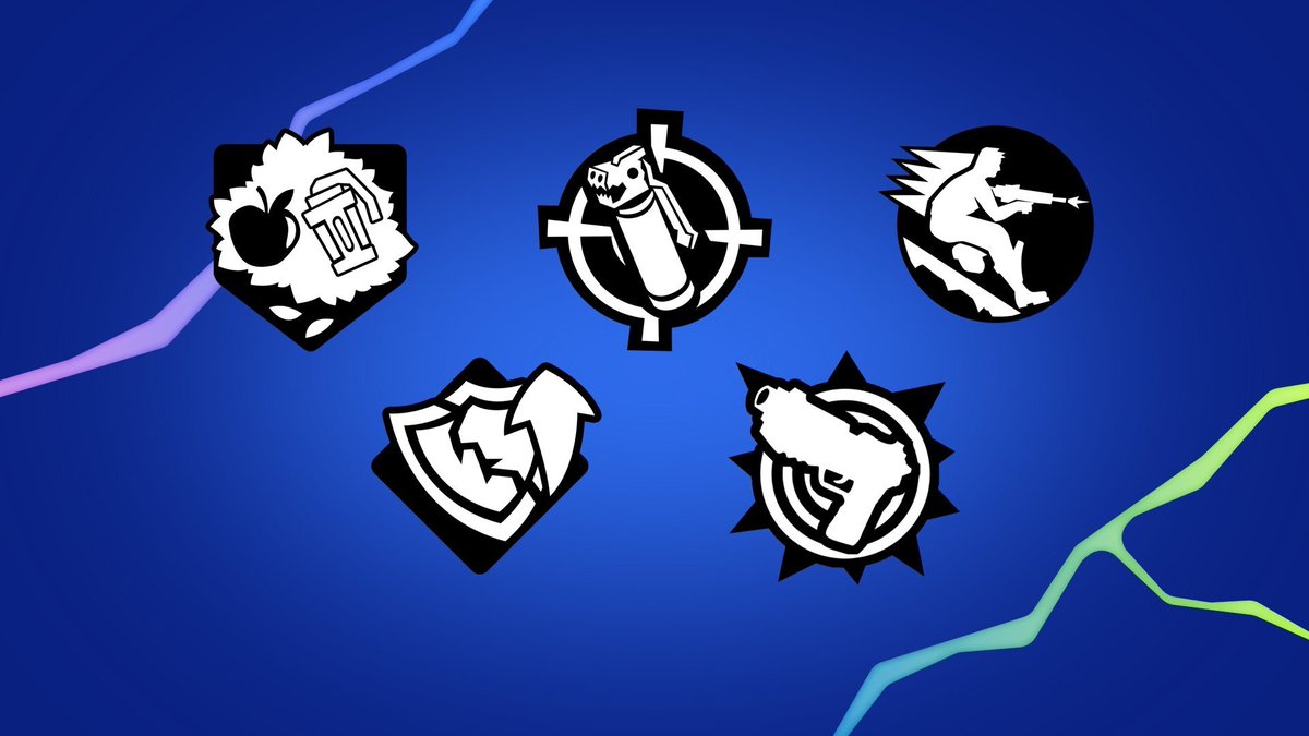 NEW PERKS

Mythic Munition - Get a Mythic Pistol.
Riftjector Seat - When your shield breaks, instantly rift.
Shadow Striker- Get Shadow Bombs from containers.
Icy Slide - Get icy feet when sliding.
Harvester- Shield Mushrooms, Apples, and Grenades drop from bushes.

W or L?