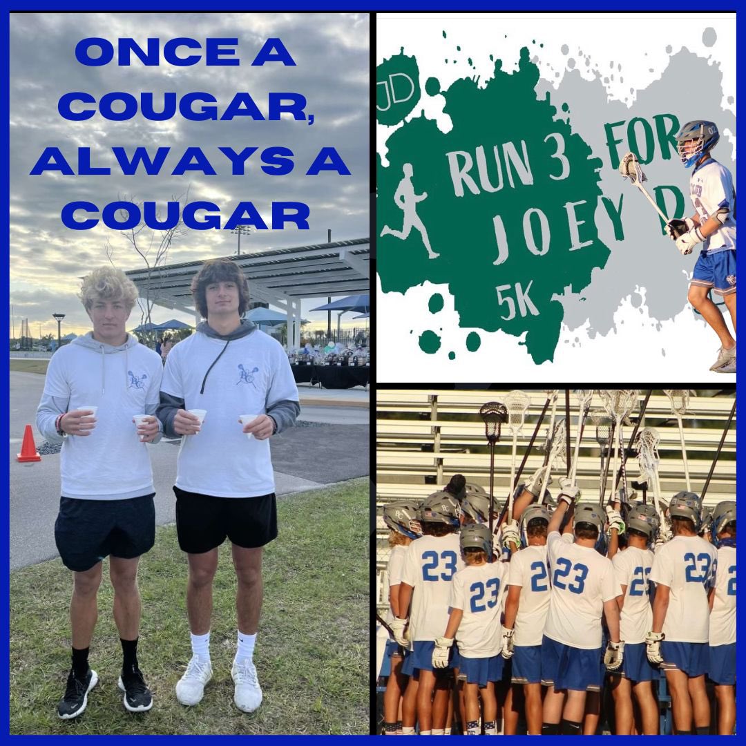 Once A Cougar Always A Cougar! #23 Honoring our Lacrosse brother Joey D this past weekend at the Run 3 for Joey D fundraiser. The event benefitted FSU scholarships &amp; youth sports in Collier county. 

<a href="/BarronCollier/">Barron Collier</a> @bcsnlive @bchsall