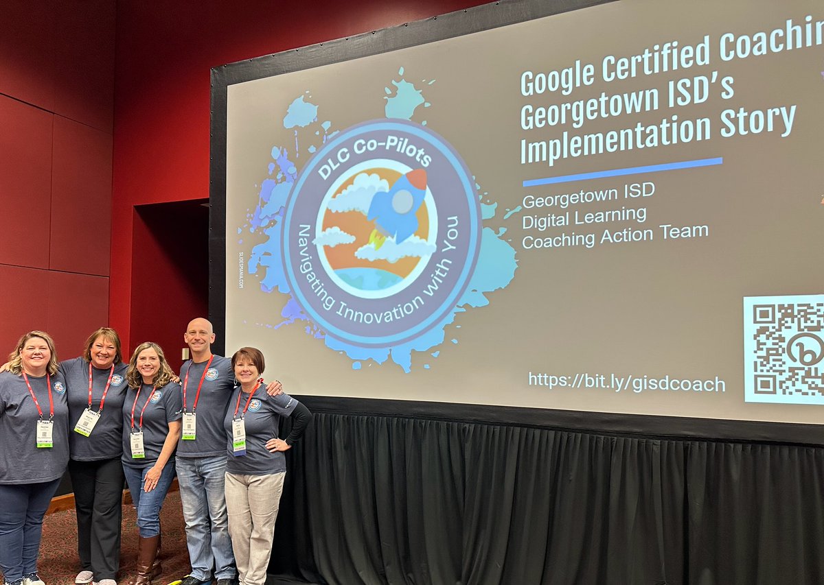 So proud of our @GeorgetownISD Digital Learning Coaches! Presenting at #TCEA23 'A Google Certified Coaching Program's Implementation Story'! bit.ly/gisdcoach & georgetownisd.org/digitallearning