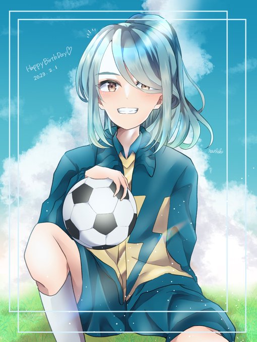 「青髪 サッカーユニフォーム」のTwitter画像/イラスト(新着)