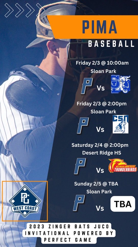 BaseballPima's tweet image. Looking forward to a great tournament this weekend!  #Aztecs2023