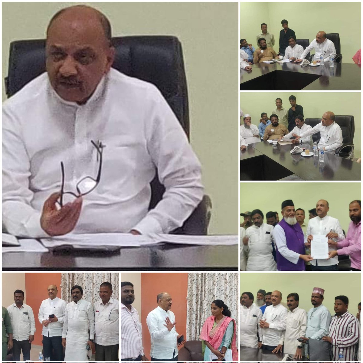 Shri.Abdul Azeem, Chairman, Karnataka State Minorities Commission reviewed the welfare scheme implemented through the Minority Welfare Department of Bellary.
He also heard the public grievances of minority communities.