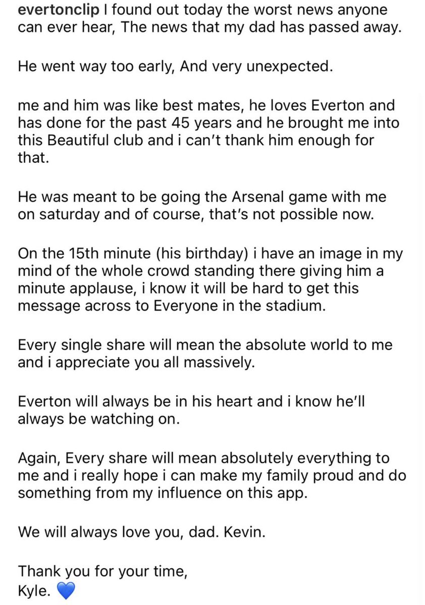 Please give this a retweet blues 💙

#Everton