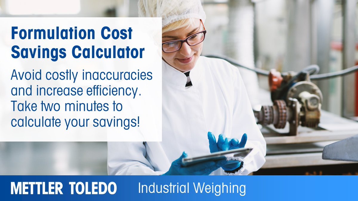 mettlertoledo's tweet image. Even small inaccuracies in a formulation can add up to tremendous raw material costs. Formulation solutions from METTLER TOLEDO prevent errors and give you the best return on your investment. #MTIND #FoodFormulation #FoodIndustry okt.to/a43N5q