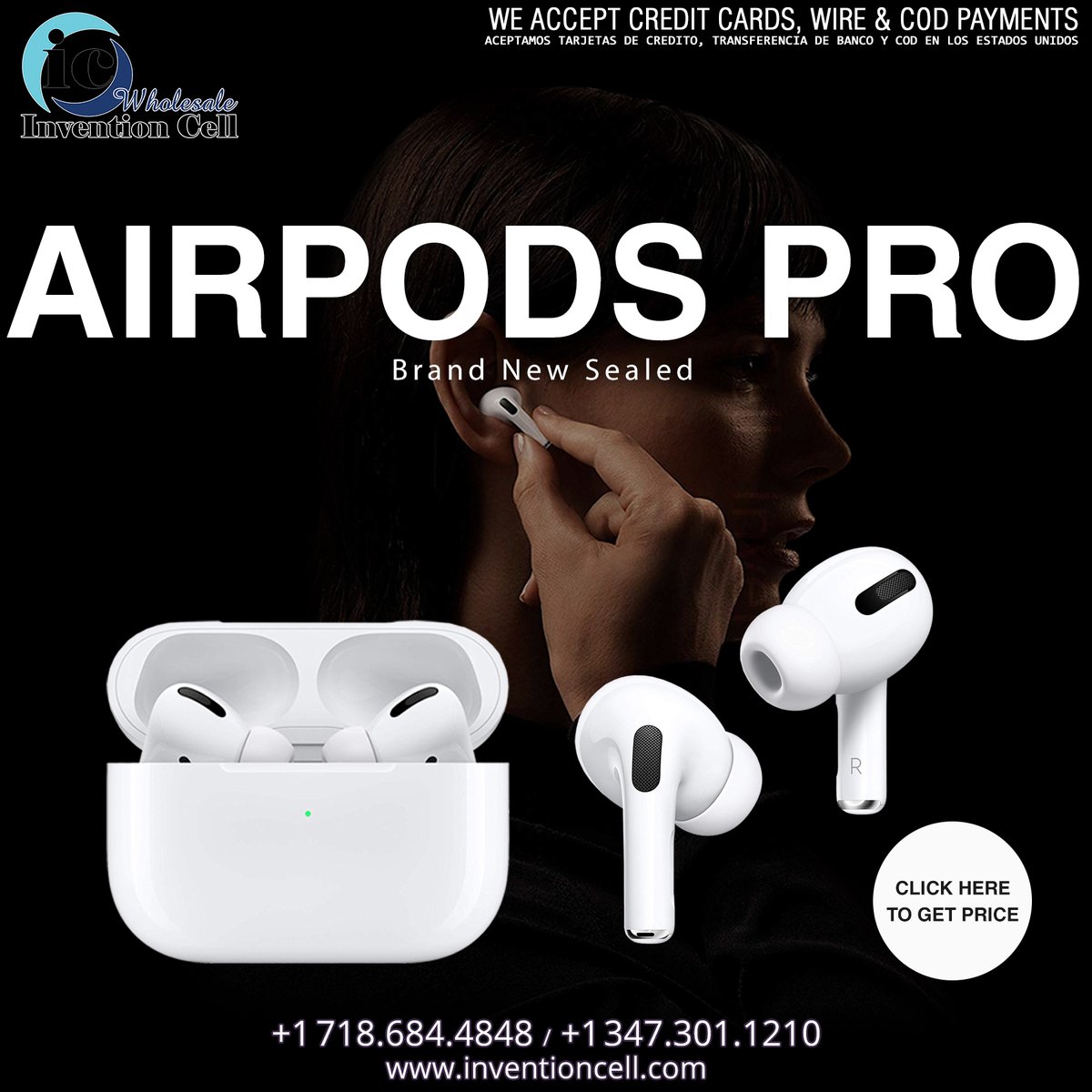 Buy Now New Airpods Pro by just clicking the link: inventioncell.com/apple-airpods-…
Call Us: +1-718-684-4848 for more #Airpods & Other #Earphones.
#headphones #Newyork #NYC #Headsets #buds #earbuds #headphone #Accessories #bluetoothheadset #Bronx #Bronxny #NY #apple #airpodspro