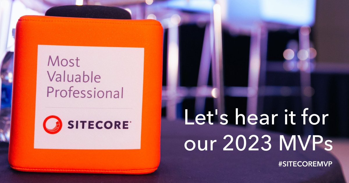 A toast to the most engaged members of the #SitecoreCommunity named 2023 @SitecoreMVP today!🍻Thank you from the bottom of our hearts for all your hard work and commitment to building incredible digital experiences. siteco.re/3XPiWU0👏 #SitecoreMVP #WeAreSitecore #Sitecore