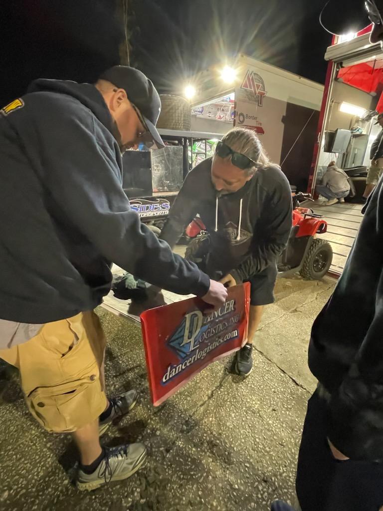 I told my wife that if she wanted to spend Valentine's Day together, I'd be <a href="/eastbayracepark/">East Bay Raceway</a> for the <a href="/ASCoC/">Amiyah Scocca</a>. She came along. It was a great race &amp; we got the front wing from <a href="/JasonSides7s/">Jason Sides</a> that <a href="/TShafferracing/">Tim Shaffer</a> drove for tonight.
Awesome bunch of guys &amp; I guess my wife is ok too!