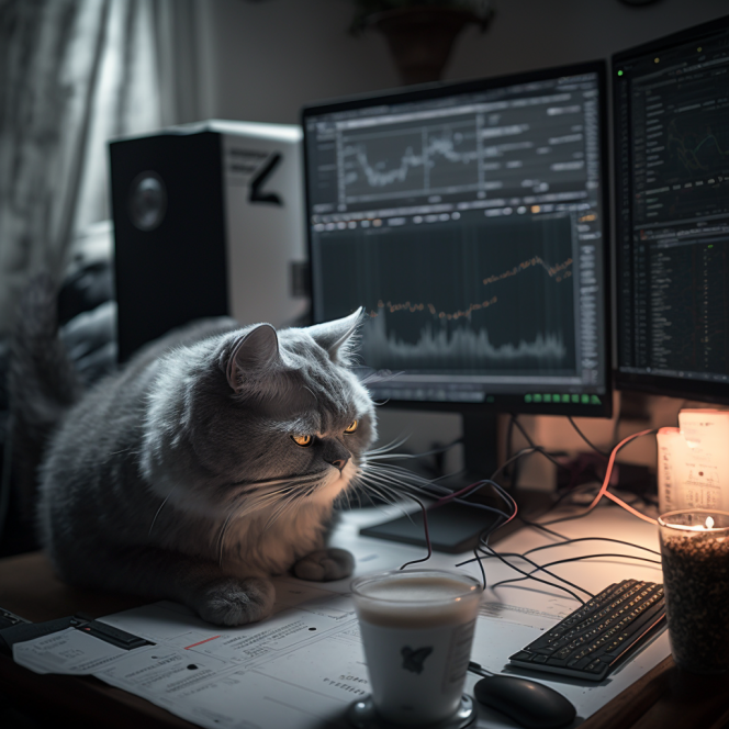 FulcromFinance's tweet photo. GM :) 

#crofam traders, do you have your pets around you when you trade? https://t.co/h2pqRvFQ8N