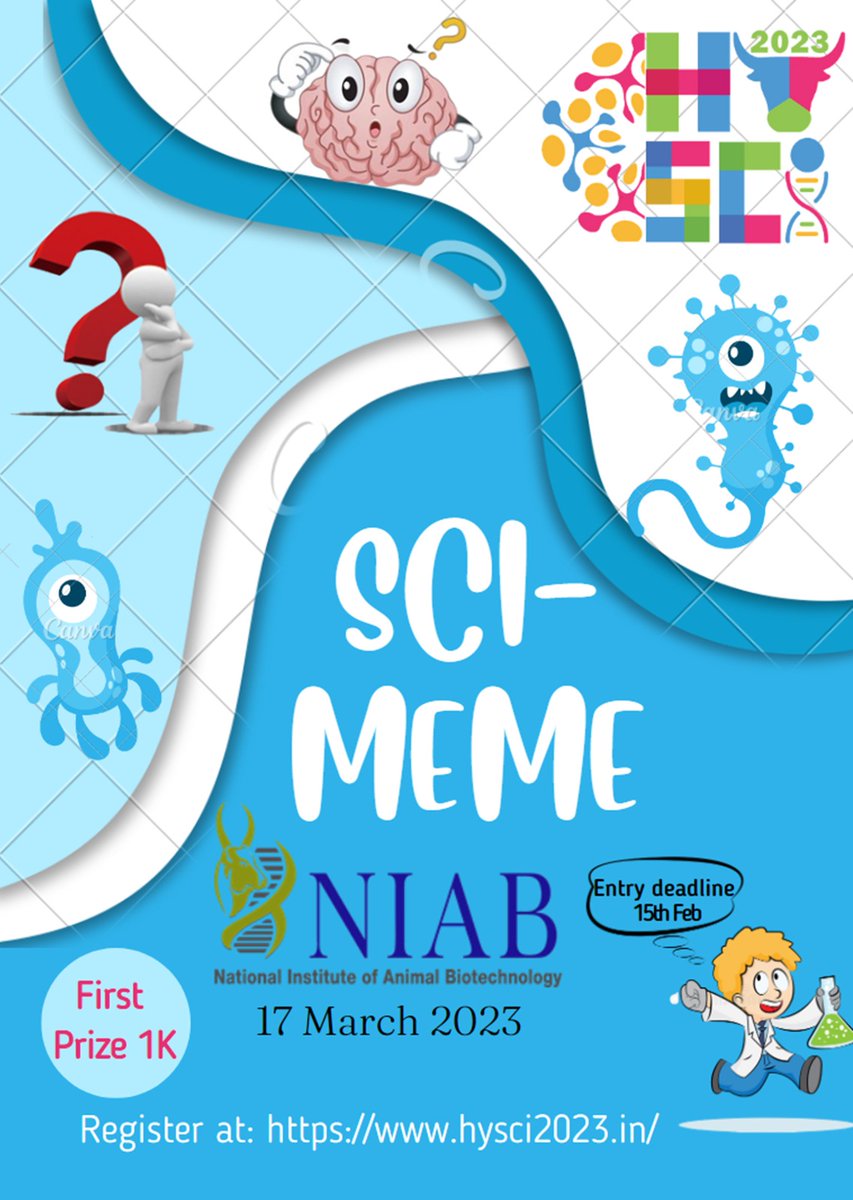 last day of registration is today..
register now on - hysci2023.com
<a href="/HydNiab/">BRIC-NIAB</a> <a href="/IITHyderabad/">IIT Hyderabad</a> <a href="/ccmb_csir/">CSIR-CCMB</a> <a href="/csiriict/">CSIR-IICT</a> <a href="/CSIR_NIScPR/">CSIR-NIScPR</a> <a href="/HydUniv/">Univ of Hyderabad</a> 

#hysci2023 #phdsofhyderabad #researchers #researchlife #phdscholar #scientists #conferences #symposium