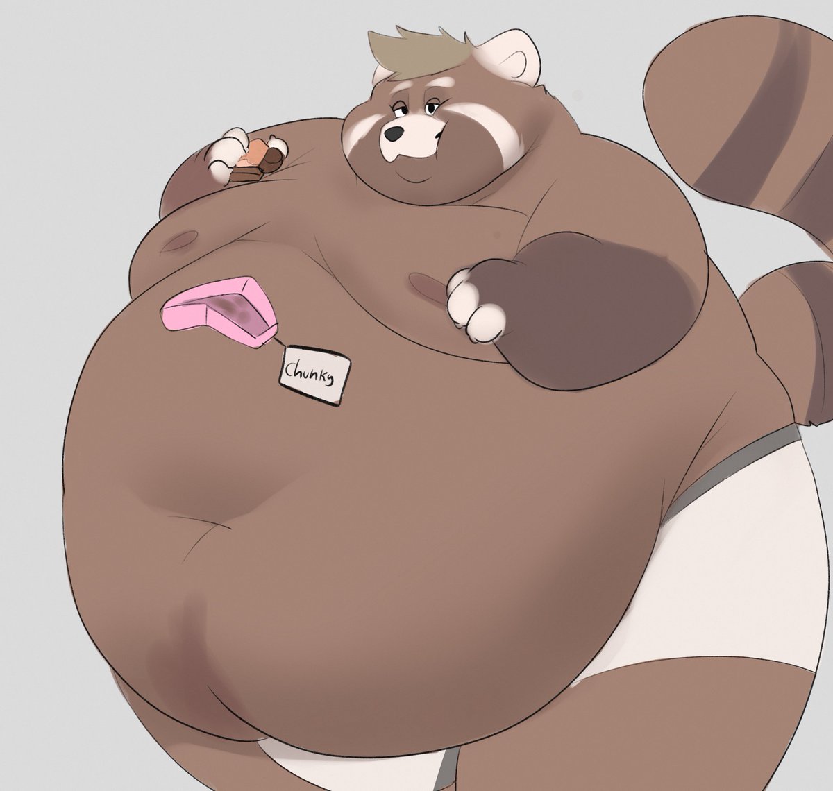 And a happy Valentines to @DOOUGHBEAR !🍫 Your fat sizes are SUPER amazing and I always love drawing your cute fluffer 🥺 💖Love your art !! Always a good time ~