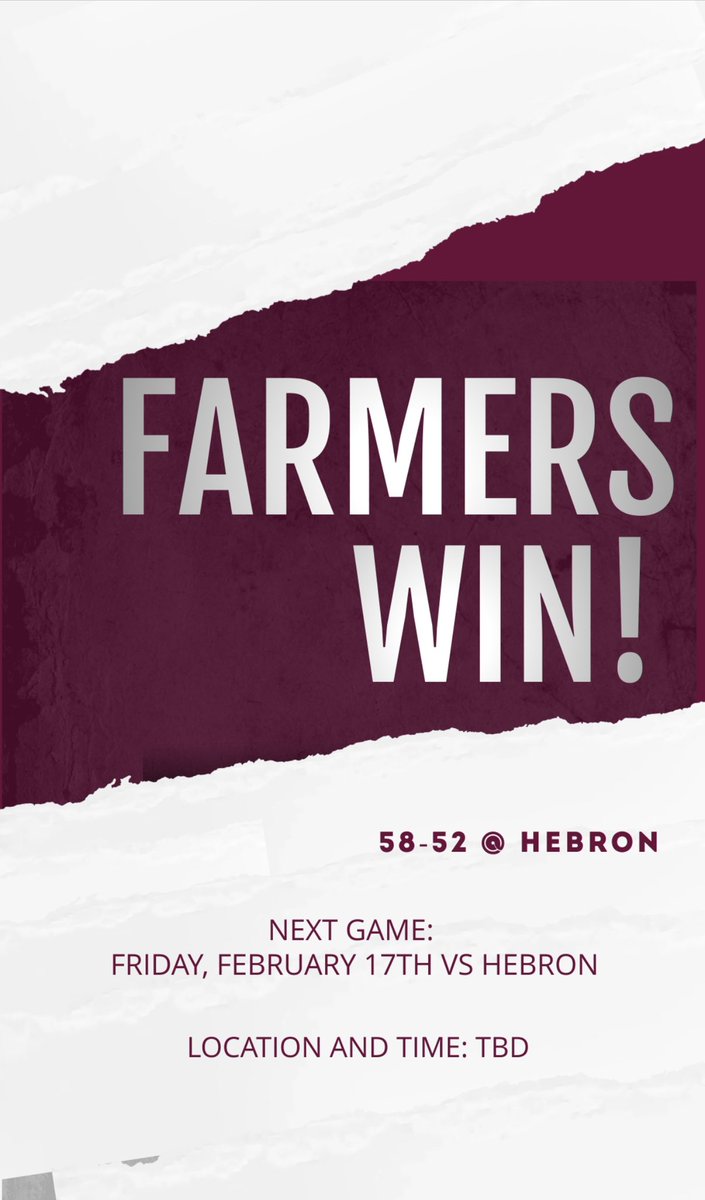 LHS Basketball (@farmer_hoops) on Twitter photo Big win on the road tonight 58-52 against a stout <a href="/HebronHawksBB/">Hebron High School Boys Basketball</a> team! The Farmers had multiple players in double figures…Rakai Crawford with 21 pts and <a href="/adrianthegoatt/">Adrian Banks</a> with 13 pts. Next game will be on Friday against <a href="/HebronHawksBB/">Hebron High School Boys Basketball</a> to determine the 3/4 playoff seeds! INFO TBD! Big win on the road tonight 58-52 against a stout <a href="/HebronHawksBB/">Hebron High School Boys Basketball</a> team! The Farmers had multiple players in double figures…Rakai Crawford with 21 pts and <a href="/adrianthegoatt/">Adrian Banks</a> with 13 pts. Next game will be on Friday against <a href="/HebronHawksBB/">Hebron High School Boys Basketball</a> to determine the 3/4 playoff seeds! INFO TBD!