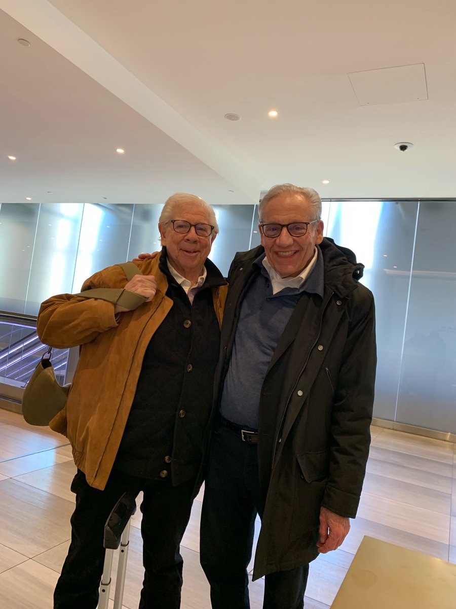 Birthday breakfast (mine) with BW. Till March 26, we’re the same age. (He’s older.) Been going on like this for 51 years. Lucky us. @realBobWoodward