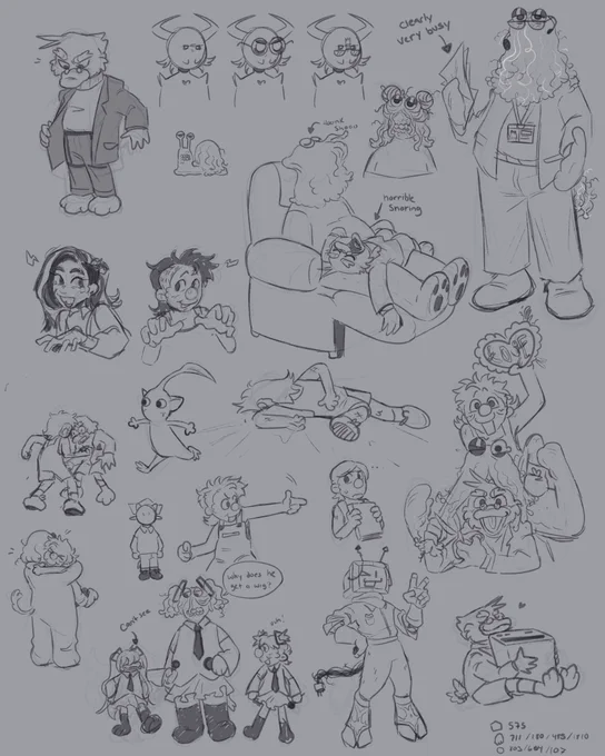 Sketch page that's mostly requests from my Instagram :)
#DHMIS #dhmisfanart 