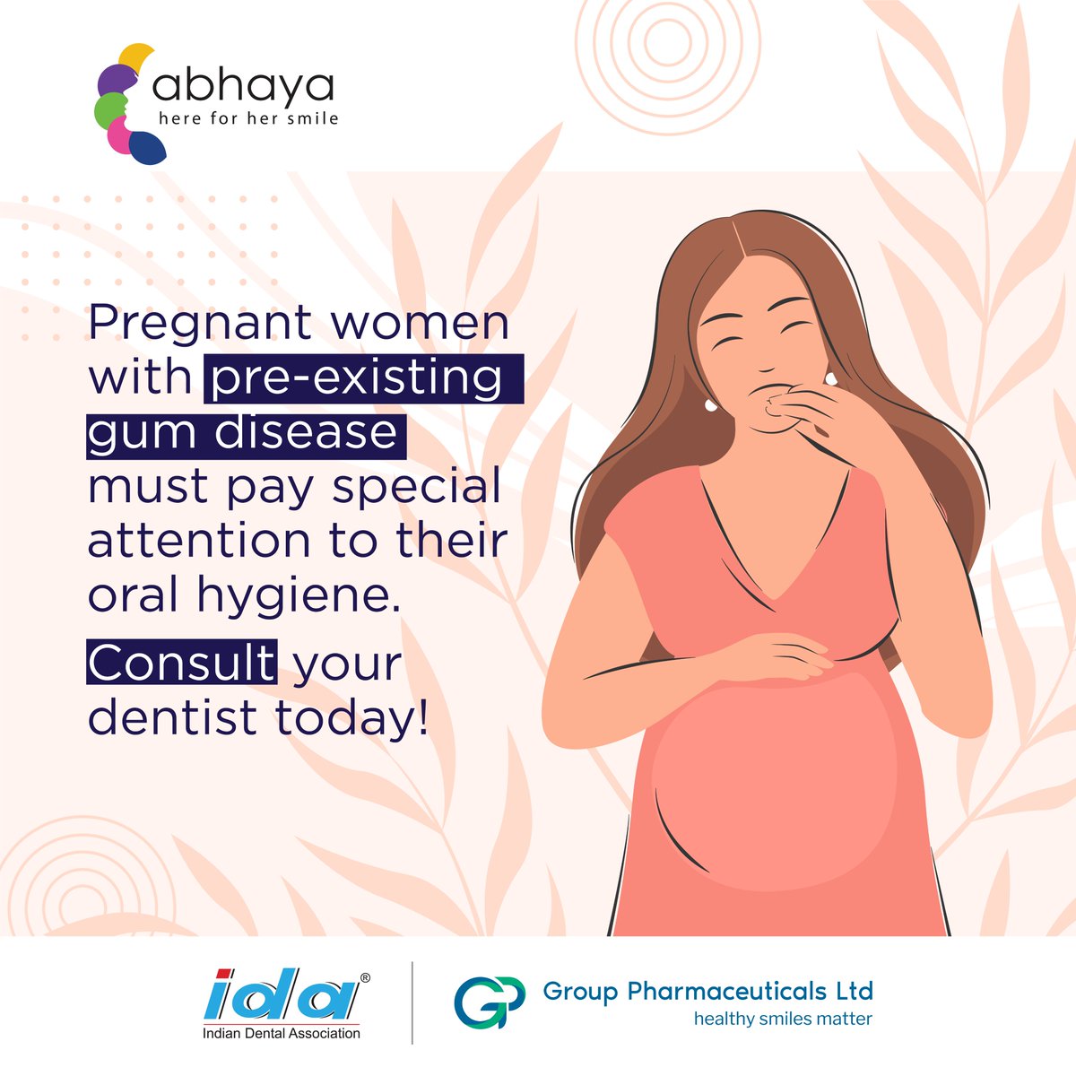 group_pharma's tweet photo. In pregnant women, pre-existing gum disease can result in more serious conditions such as gum inflammation, bleeding, bone infection, and pregnancy tumours. Seek expert help at the earliest.
#healthysmilesmatter #grouppharma #ida #abhaya #hereforhersmile #weforher #pregnancy https://t.co/VyulK7XrNL