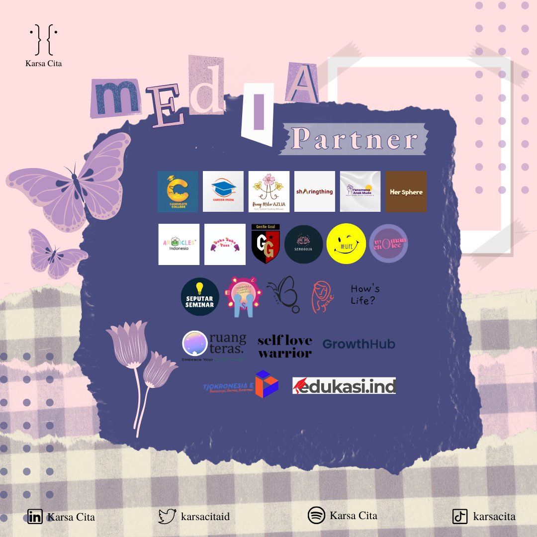 karsacitaid's tweet image. Media Partner :
#katalk #webinar #webinarpsikologi #kesehatanmental #mentalhealth #katafest #karsacita
#selfacceptance