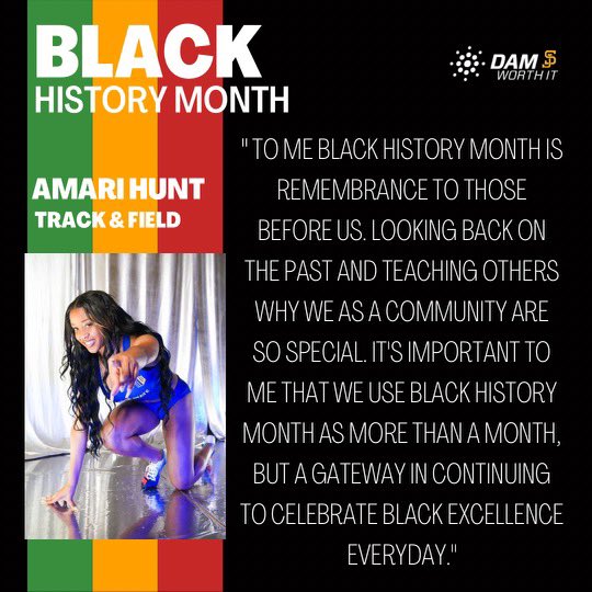 What Black History Month means to Track &amp; Field athlete, Amari Hunt.