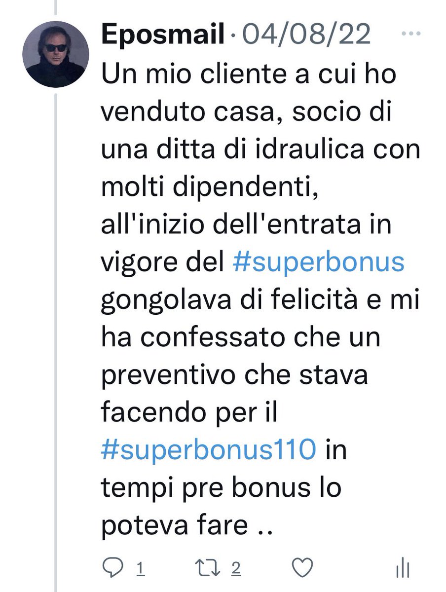 Eposmail's tweet image. Se leggi bene 😌 ho scritto #inflazione #edile . Sono del settore edile da 40 anni ed è stato sufficiente aver chiesto ad alcuni operatori con cui ho lavorato per sentire l'andazzo inflattivo EDILE che ha causato il #superbonus in Italia non ho bisogno che me lo dica #eurostat