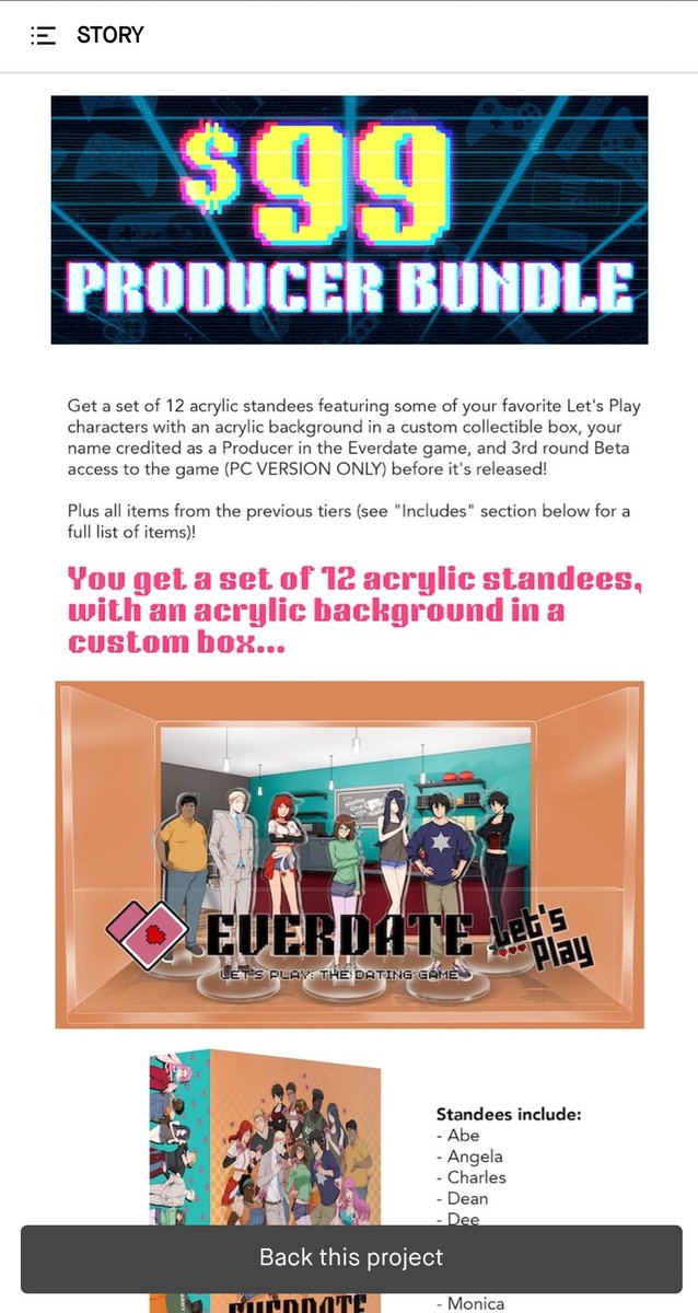 Official_TVC's tweet photo. There's nothing I love more than seeing Kickstarter projects get completely funded on their first day.
Heck. In their first few *hours.*
Anyway, I'm gunning for the Producer Bundle! ๐๐ฅณ
#Kickstarter #Everdate #LetsPlayComic https://t.co/zfQfyjn2fX