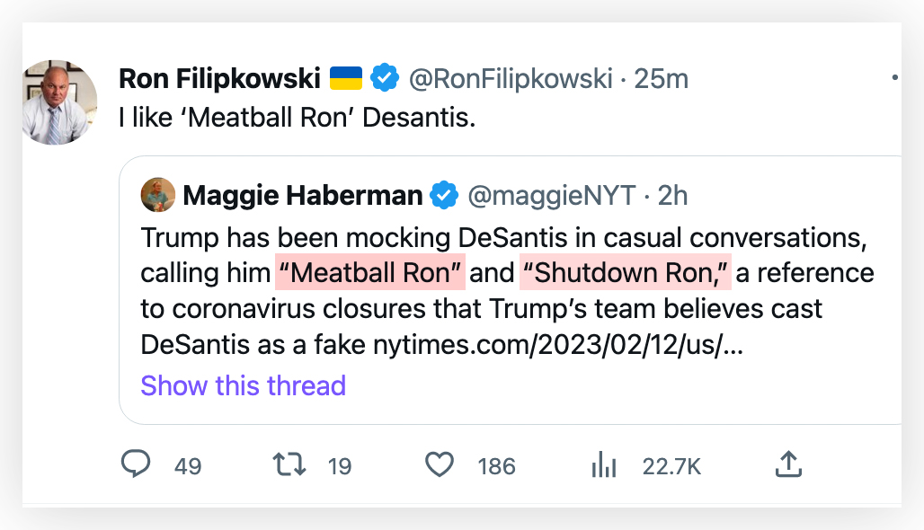 andreagail_k's tweet photo. @RonFilipkowski Some things can't be unsaid.
🙉 #MeatballGate https://t.co/YoN2BOClNb