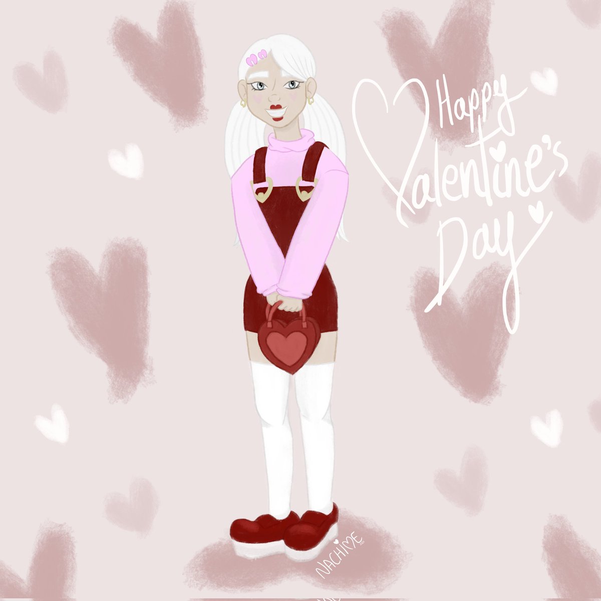 nachimeh's tweet photo. I'm a bit late but here you have my Valentine's Day drawing of my OC Julia.
Hope you like it! ❤️✨ https://t.co/5UWBtm52RM
