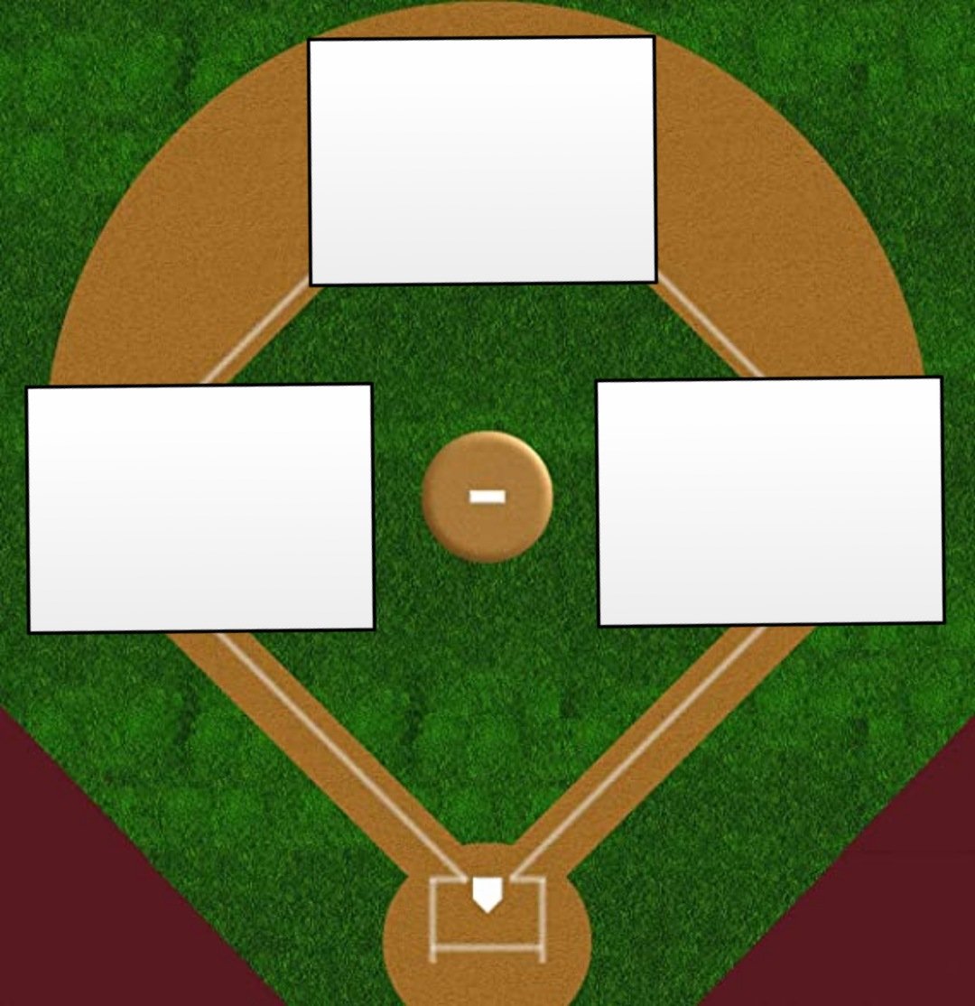 TooGooden17's tweet photo. Here is a mockup of what the baseball diamond will look like with the new bases. https://t.co/lMHZ7l3oDo